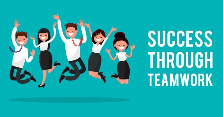 team work success banner